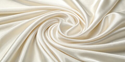 Fototapeta premium Elegant silk fabric background with soft folds and creamy color for fashion design use