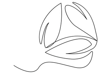 One line drawing of growing sprout plant in eco natural farm concept minimalist vector illustration
