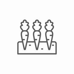 carrot sprout icon sign vector