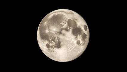 Fototapeta premium The moon's rugged surface shines in stark detail against the vast darkness of space, a celestial marvel.