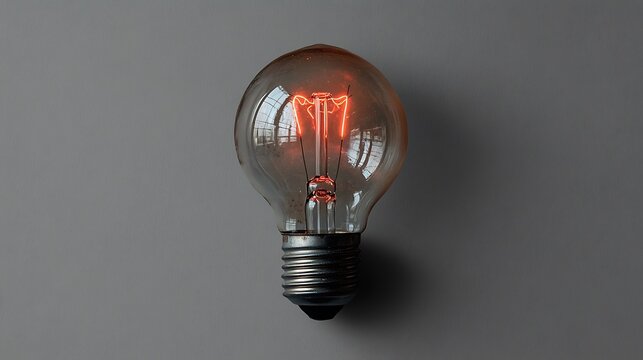 Close-up of a vintage incandescent lightbulb.