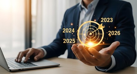 Business strategy and target achievement planning for future success and growth years ahead