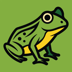 Solid color Wood Frog animal vector design