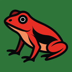 Solid color Wood Frog animal vector design