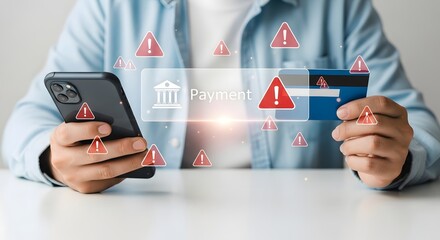 Online payment security alert fraud detection mobile banking security risk credit card data breach warning