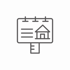 house ad billboard icon sign vector