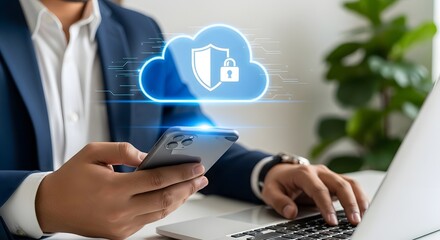 Secure cloud data storage with mobile access for business professionals and data protection