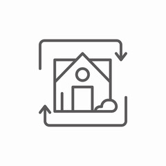 house exchange icon sign vector