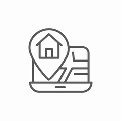 house location icon sign vector