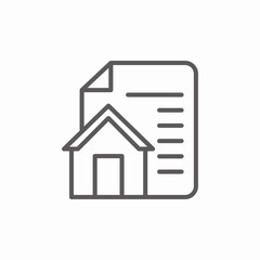 house rent agreement icon sign vector