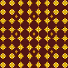Thai Royal Lotus Pattern on Maroon Background