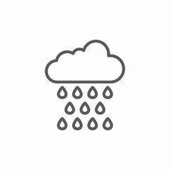 rain clouds icon sign vector
