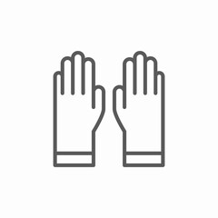 rubber gloves icon sign vector