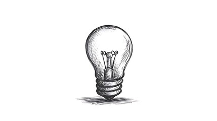 Hand-drawn illustration of a lightbulb.