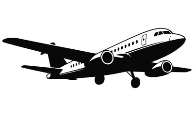 airplane on a white background