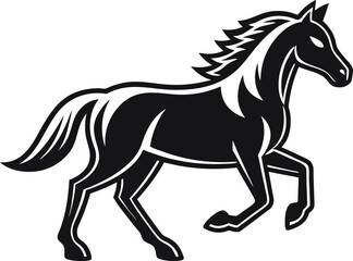 Obraz premium Black Horse Running