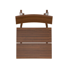 Modern Solid Wood Lounge Chair, Slatted Back, Top View 3D Render, Minimalist Design