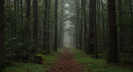 Fototapeta premium Misty forest path