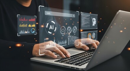 Ai data analysis on laptop: machine learning and analytics