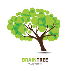 Brain tree design. vector illustration.