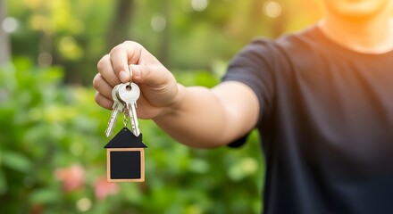 Home keys: new house, real estate, and property ownership