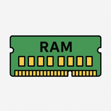 RAM Memory Module &ndash; ICT Hardware Component | DDR RAM Illustration