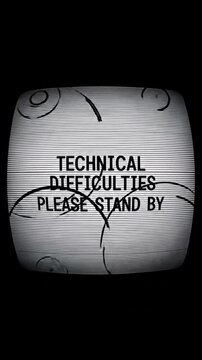 Vintage technical difficulties message