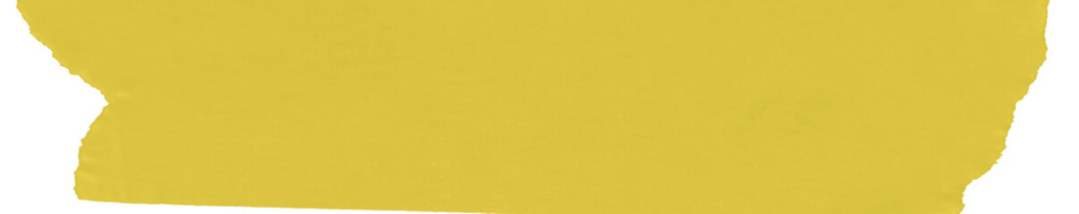 Obraz premium High resolution yellow masking tape strip with uneven torn edge for digital scrapbooking, collage artwork, stationery decoration, creative framing, and handmade craft design projects