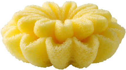 Yellow Loofah Sponge, isolated on transparent background