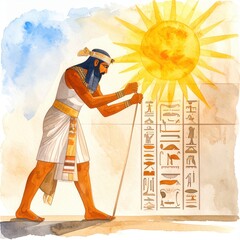 Historical Scene of Hieroglyphic Stonework