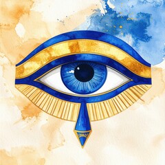 Radiant Egyptian Symbol in Artistic Style