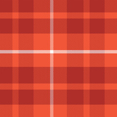Vibrant Autumn Plaid Pattern in Orange and Red Tones