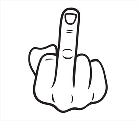 Obraz premium Middle Finger Svg