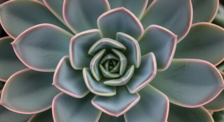 Succulent plant rosette close-up detailed view