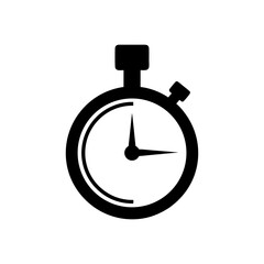 Minimalist Stopwatch Icon for Time Management and Speed Concepts