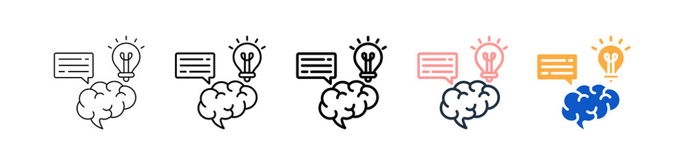 Aspirations different style icons set vector illustration. 