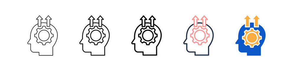 Development different style icons set vector illustration. 