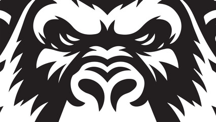 black and white gorilla face background