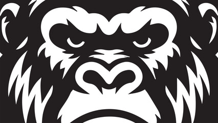 black and white gorilla face background