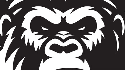 black and white gorilla face background