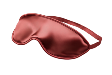 Red eye mask with a red strap isolated