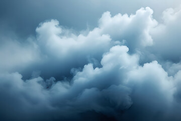 "Blue Smoke and Mist Background with Ethereal Fog Texture for Ambient Design, AI"