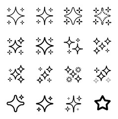 Obraz premium Sparkle Starburst Shine Icon Set vector