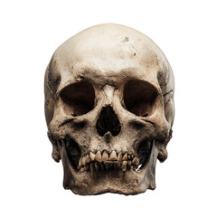 Obraz premium Human skull isolated on transparent background