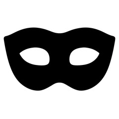 Black eye mask for disguise costume party or theatrical performance art