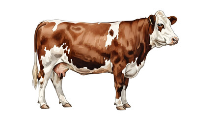 Brown and White Cow Dairy Farm Animal Agriculture