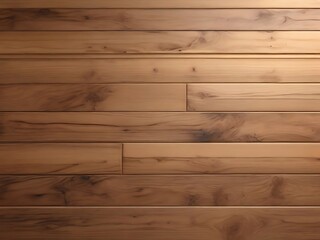 Close up view of warm toned wooden planks with a natural grain texture and subtle lighting