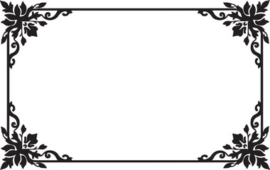 Floral Laser Cut Frame Vector Set
