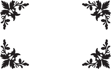 Fototapeta premium Floral Laser Cut Frame Vector Set 