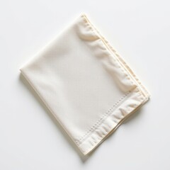 solo linen napkin on a white background, in a professional style, with clear textures, faint shadow, balanced lighting, high resolution